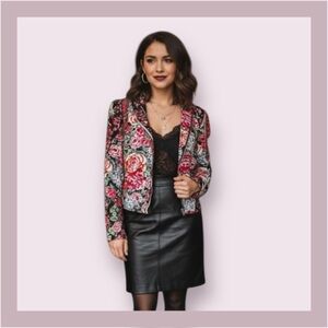 Jaase Floral Zip Front Jacket
